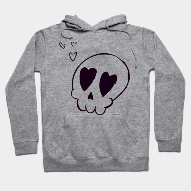 Heart Eye Skull Hoodie by Avengedqrow